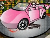 لعبة سيارة البنات الوردية