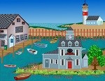 لعبة ترتيب القرية الساحلية