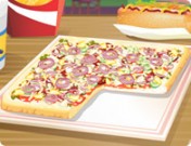لعبة تزيين البيتزا المربعة