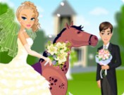 لعبة تلبيس العروسة على الحصان